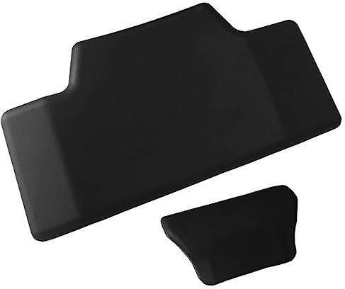 Cojín de Respaldo para Moto 2 Piezas de Cuero y Esponja Negro | Respaldo para Top Case de Motocicleta, Soporte Lumbar Cómodo, Reduce Fatiga, Accesorio Práctico