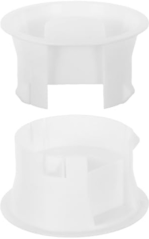2pcs PVC Glass Carafe Lid Universal Fit Anti Splash White | Glass Fridge Jug, Dust Proof Cover for Daily Use, Modern Finish, Replacement Pair