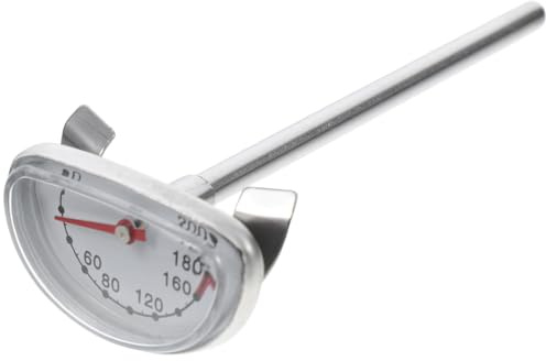 Termometro per Olio per Frittura in Acciaio Inox da Cucina | Scala per Alimenti, Adatto a Home Baking e Bbq, Resiste ad Alte Temperature e Ampia Gamma Termica