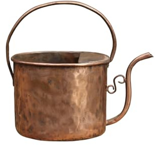Regadera de interior de metal cobre, estilo vintage con mango (33 x 18 x 34 cm)