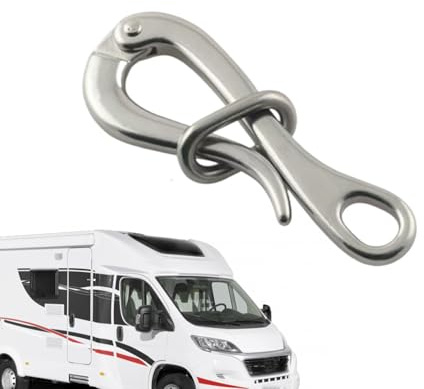 Quick Release Shackle - 10x2.3cm Steel, Firefighter Quick Release Shackle, Q́ Ŕelease Clip Śhackle, Lifeboats Connecting Hook For Firefighting Marine Climbing Rigging Towing Lifting Lifeboats