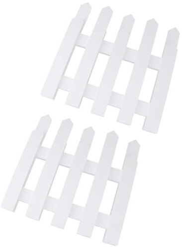 Toyvian Steccato Natalizio in Legno Bianco da 1,2 Metri per Terrazza e Prato, Protegge Erba e Bordi, Facile da Tagliare, Decorazione Albero di Natale