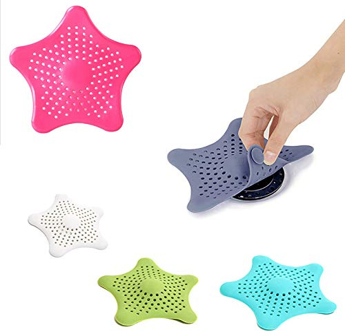 Lot de 10 filtres en silicone pour évier, protection de vidange, baignoire, douche, cuisine et salle de bain
