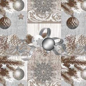 KEVKUS Wachstuch Tischdecke Meterware Weihnachten K848-3 Größe wählbar in eckig rund oval (120 x 160 cm oval)
