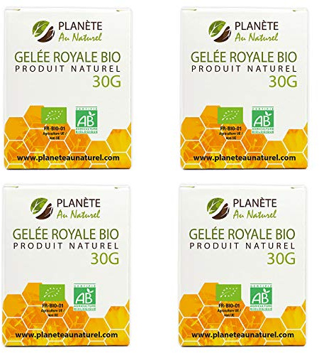 Planète au Naturel Gelée Royale Bio - 120g - 4 Boites de 30g