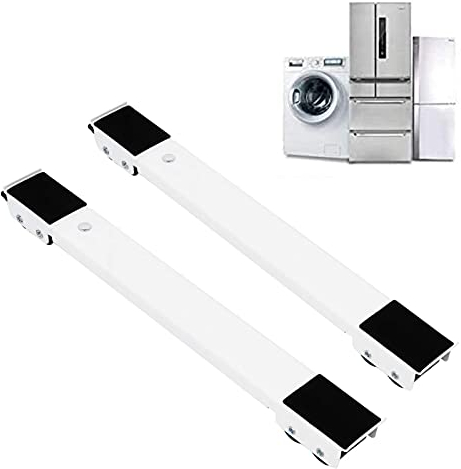 Daoyuan Mobile Washing Machine Dryer Units Stand,Washing Machine Base Stand,Multifunctional Movable Base for Refrigerator/Washing Machine/Cupboard/Sofa Etc.Non-slip With Lock,Adjustable Length