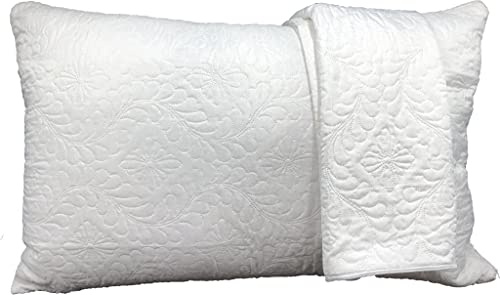 EUROSTYLE Par de fundas de almohada acolchadas, 43 x 73 cm, termoselladas, protectoras, para cojín de cama, apto como debajo de la funda para cubrir y proteger su almohada antiácaros.