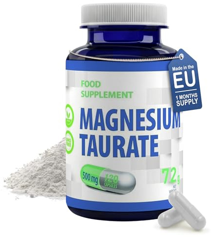 Hepatica Magnesiumtaurat 2000 mg | 160 mg Elementärt Magnesium (43% RI) | 120 Veganska Kapslar | GMP & laboratorietestad