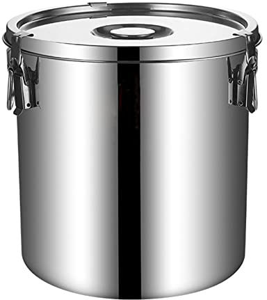 201 Edelstahl Milchkanne Schwerlast Milchkanne Milchtransportdose Weinkübel Eimer Flasche Ölfass Teedose Mit Versiegeltem Deckel Für Flüssigkeit Fester Speicher,20L