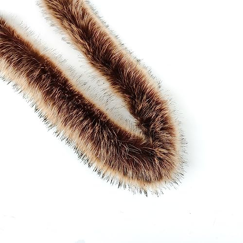 Wambere 3 m 8 cm Kunstfell Bordüre Kunstpelz Kunstfell Band Dekoband Handwerk Plüschband Kleidung Liefert Für DIY-Handwerksnähen, Geschenkdekoration, Kleiderdekoration, Kleidungsdekoration,Braun