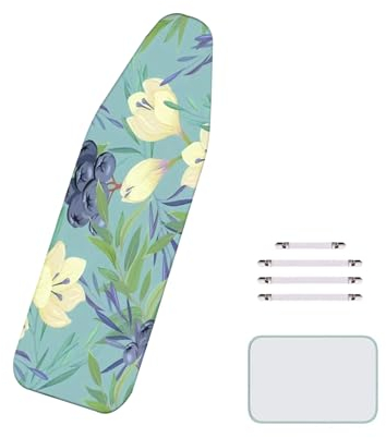 BLEDD 160x60cm/Ironing board cover with anti-scorch pad, protects clothes and makes ironing easy, extra large size ironing board cover