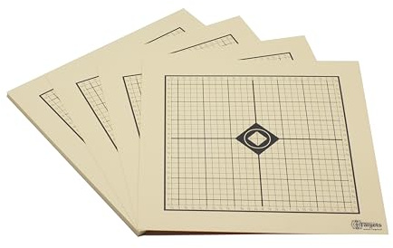 Moa Target - Dianas de tiro (26 x 26 cm, 200 g/m², ideal para disparar para tiradores deportivos), 1/4 MOA a 100 m