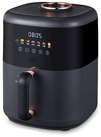 Freidora de aire de 3L, freidoras eléctricas de aire caliente, cocina sin aceite con 6 preajustes, cocina sin aceite con cesta desmontable antiadherente, pantalla táctil LCD digital de 1300W vision