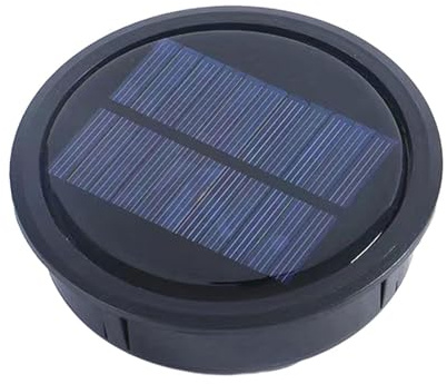 GkgWuxf 10cm Diameter Solar Panel Lantern Light with LED Warm Light Top - Automatically Off Waterproof High Efficiency for Yard Garden Patio