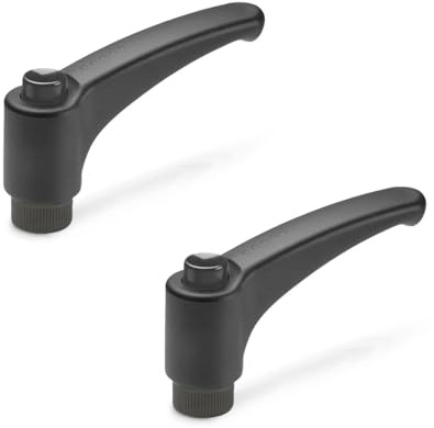 Ganter Normelemente | 2 Stück Klemmhebel Kunststoff, Buchse Messing | GN 603-63-M6-DSG | Gewinde M6
