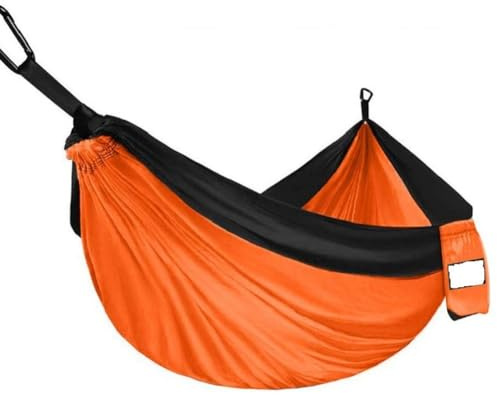 Hamaca Doble,Mosquitera for Acampar,Cómoda Y Transpirable, Fácil De Transportar, Hecha De Nylon, 118 Pulgadas De Largo, Hamaca De Múltiples Escenarios for Acampar Y Jardinería(Orange,300X200CM)