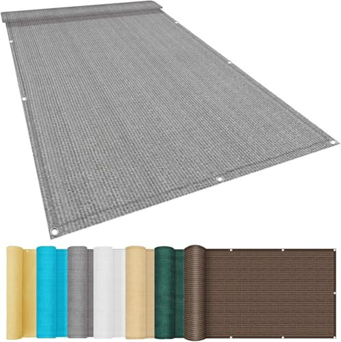 Rechteckiges Sonnensegel, 1,8 x 3 m, Sichtschutzfolie, Sonnenschutzfolie, Wärmeisolierung, Markisensonnenschutz, atmungsaktiv, Vier seitliche Ösen, Befestigungsschnur und Ka