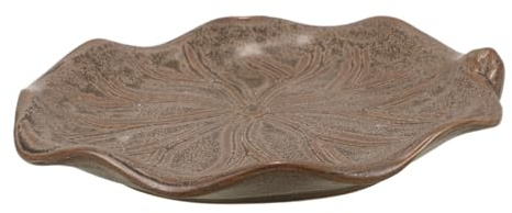 ORFOFE Sottovaso in Ceramica per Vaso e Piante, Colore caffè, Base Stabile e Raccolta dell’Acqua in Giardino e Uso Quotidiano