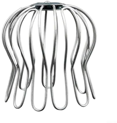 Filtro di protezione per grondaie, in acciaio inox, a prova di scarico, per scarico di tetti e balconi (75-85 mm)