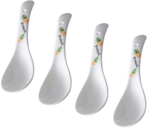 OFFSCH Suppenlöffel-set Aus Keramik Im Japanischen Stil 4-teilig Essenslöffel Schön für Küchengeschirr
