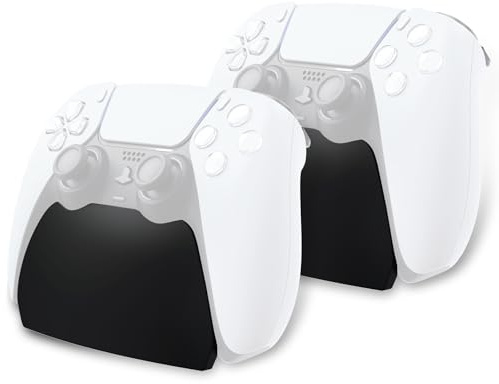 playvital Support pour ps5 Porte Manette Accessoire Socle | Stand Holder avec Coussinet Antidérapant,2PCS-Noir Uni
