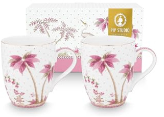 Pip Studio Jolie Dots Gold Pink Becher Large 350ml Set2