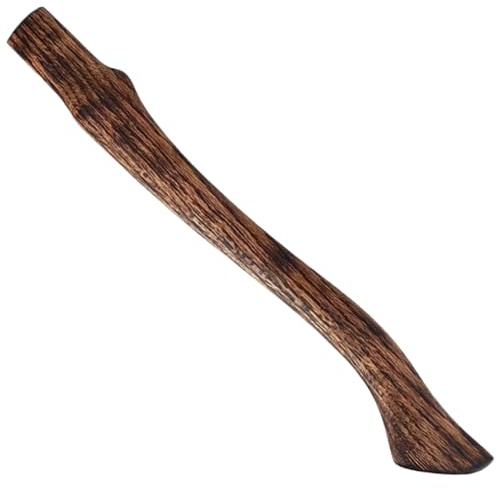 DAGLLGEW Axe Handle Beech Wood 18.5in Long Ax Handle Replacement Carbonized Hatchet Handle with Curved End Smooth Resistant Axe Handles, Axe Handle