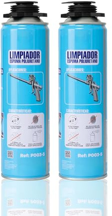 BESCH Limpiador de Espuma PU 500ML - Elimina Espuma de Poliuretano Fresca, Limpieza de Pistolas Aplicadoras (Pack de 2)