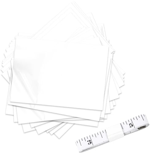 KASURE 16 Stück Doppelseitige Klebefolie zum Aufbügeln, 20 x 30cm Bügelvlies Beidseitig Haftend, Bügelfolie für Textilien, mit Einem Weichen Maßband Geliefert