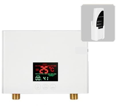 Chauffe-eau électrique sans réservoir Chauffe-eau Instantané 3kw/5,5 Kw, Chauffage Rapide, Conversion De Fréquence Intelligente, Température Constante, Télécommande(110 3500W,blanc)