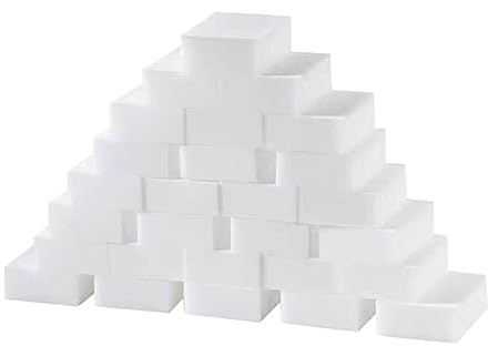 SAFIGLE 50 Piezas Unidades Esponjas de Limpieza Mágicas para Cocina y Baño Esponjas de Alta Densidad Resistentes y Efectivas para Eliminar Suciedad sin Rayar Superficies