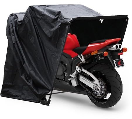 Tenda da garage per moto, 270 x 105 x 155 cm, impermeabile, in tessuto Oxford Cloth, per biciclette, motociclette e attrezzi da giardino