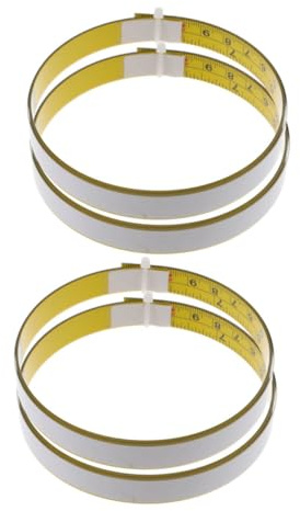 Veemoon 4pcs Self-adhesive Steel Tape Measure Ruler Tape Peel and Stick Measuring Stick Measure Adhesive Ruler on Yellow