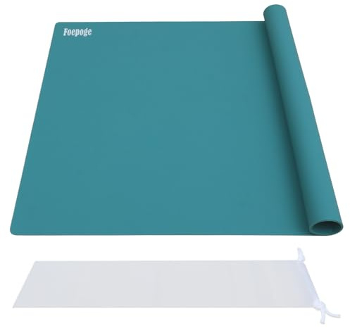 Foepoge Silicone Mat for Worktops: 71 × 51 cm Extra Large Craft Mat for Resin - Large Silicone Painting Mat - Waterproof Worktop Protector for Table - Heat Resistant Kitchen Counter Protector