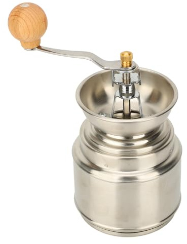 RASTKY Molinillo de café Manual con Rebabas de Cerámica - Molinillo de café Manual de de Madera de Acero Inoxidable para Hacer - de Pequeño con Tarros de Vidrio