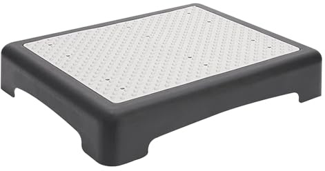 Billowvolve rutschfest Halbstufe Einstiegshilfe Tritthocker Kunststoff Mobility Step Ergonomischer Büro Fußhocker 350 lbs Kapazität für Erwachsene und ältere Menschen