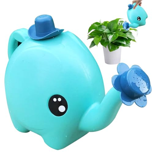 Pineeseatile Regadera de Elefante, regadera Bonita de plástico de 1, 5 l con Cabezal rociador, niños Suaves, Planta de jardín para Interior y Exterior, niños