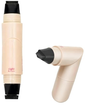 Doppelkopf Eyeliner Stempel, Schwarz Eyeliner Wasserfest & Schweißfest - Katzenaugen Wing Eye liner für Symmetrischen Lidstrich, Anfänger, Alltag Make-up - Schnell trocknend & Lang Anhaltend (Schwarz)
