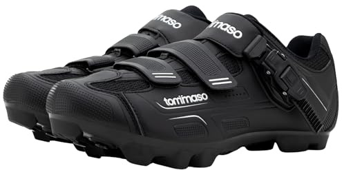 Tommaso Montagna 200 Mountain Bike Shoes, Mens Cycling Shoes for Gravel, Trek & Road Bicycles—Essential Bike Accessories for Mens Bicycle—SPD Cleats Not Installed—Lace & Buckle—Size 12US—46EU