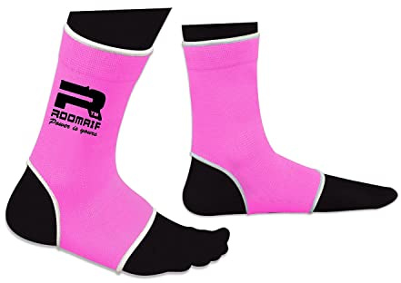 ROOMAIF Knöchelschutz Knöchelbandagen Sport Kampfsport Kickboxen Ankle Protection Thai Boxen MMA Knöchelschoner Fußbandagen DE (Rosa, Einheitsgröße)