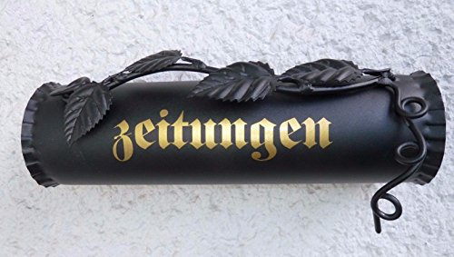 Zeitungsrolle Antik Zeitungsfach Stahl Schwarz