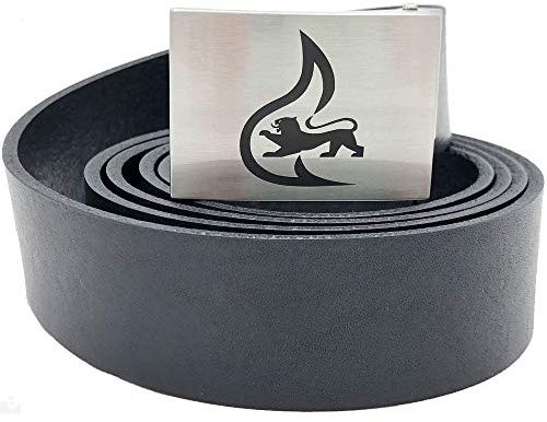 Feuerwehr Koppel-Gürtel Staufer Löwe | Ausgeh-Uniform | Baden-Württemberg bw Ba-Wü | 35 mm 130 cm kürzbar | Echt-leder Edelstahl-Schnalle | made in Germany |