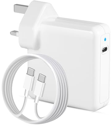 MacBook Pro Charger 96W USB C Faster Charger Block Power Adapter For MacBook Pro Air 13 14 15 16 inch 2024 2023 2022 2021 2020, M1 M2 M3 M4 Laptop New iPad Pro Include Type C Cable