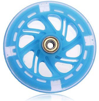 TuToy 120Mm Led Flash Light Up Ruote Per Scooter Inline Skates 2 Cuscinetto Abed-7 - Blu