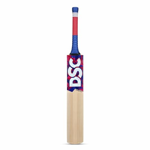 DSC Bate de Cricket Intense Force Cachemira Sauce para Pelota de Cuero Talla 1, Ligero, Funda Libre