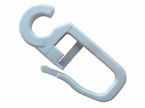 rewagi Faltenlegehaken Gardinenhaken Überklipshaken Öse 5/6 / 7mm - weiß (Öse Ø 6mm - 100 Stück)