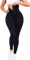 HELIAN Yogahose dehnbar Bauchkontrolle hohe Taille für Damen Sport-Leggings schnelltrocknend schmal Geschenk zum Muttertag (as3, Alpha, l, Regular, Regular, Schwarz)
