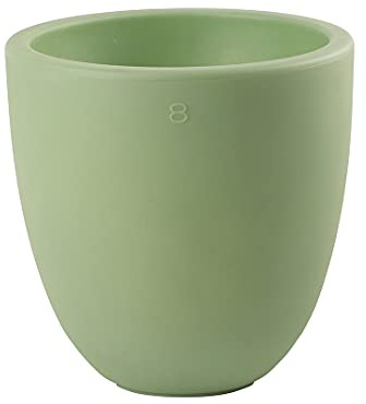 8 seasons Design LED Pflanzkübel 39 x 39cm, Shining Curvy Pot S (Mint), E27, warmweißes Licht – wetterfest – Blumentopf für außen (Garten, Terrasse, Balkon) und innen – dekorativer Getränkekühler