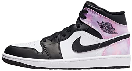 Nike Air Jordan 1 Mid SE Herren Basketball Trainers DM1200 Sneakers Schuhe (UK 11 US 12 EU 46, Black Bleached Coral White 001)