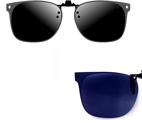 CREYESTAL Clip Occhiali Da Sole Polarizzati, Antiriflesso per un Comfort Visivo Ottimale, Abatible y Ultraligero, 100% ANTI-UV, Certificato CE